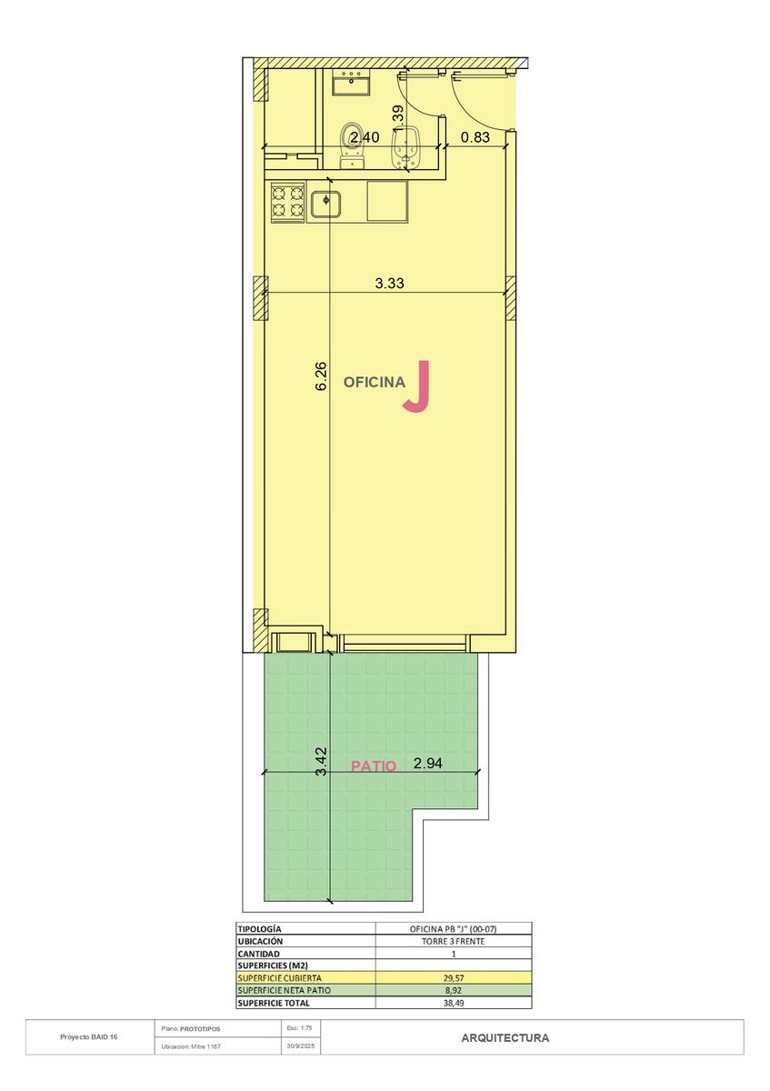 Mitre 1167 – 1 Dormitorio Unidad J Planta Baja