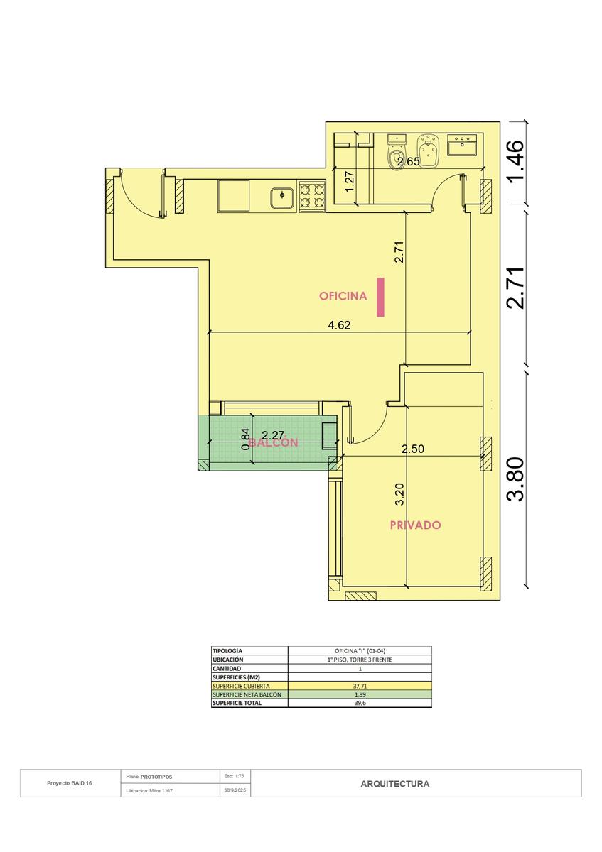 Mitre 1167 – 1 Dormitorio  Unidad J Piso 1