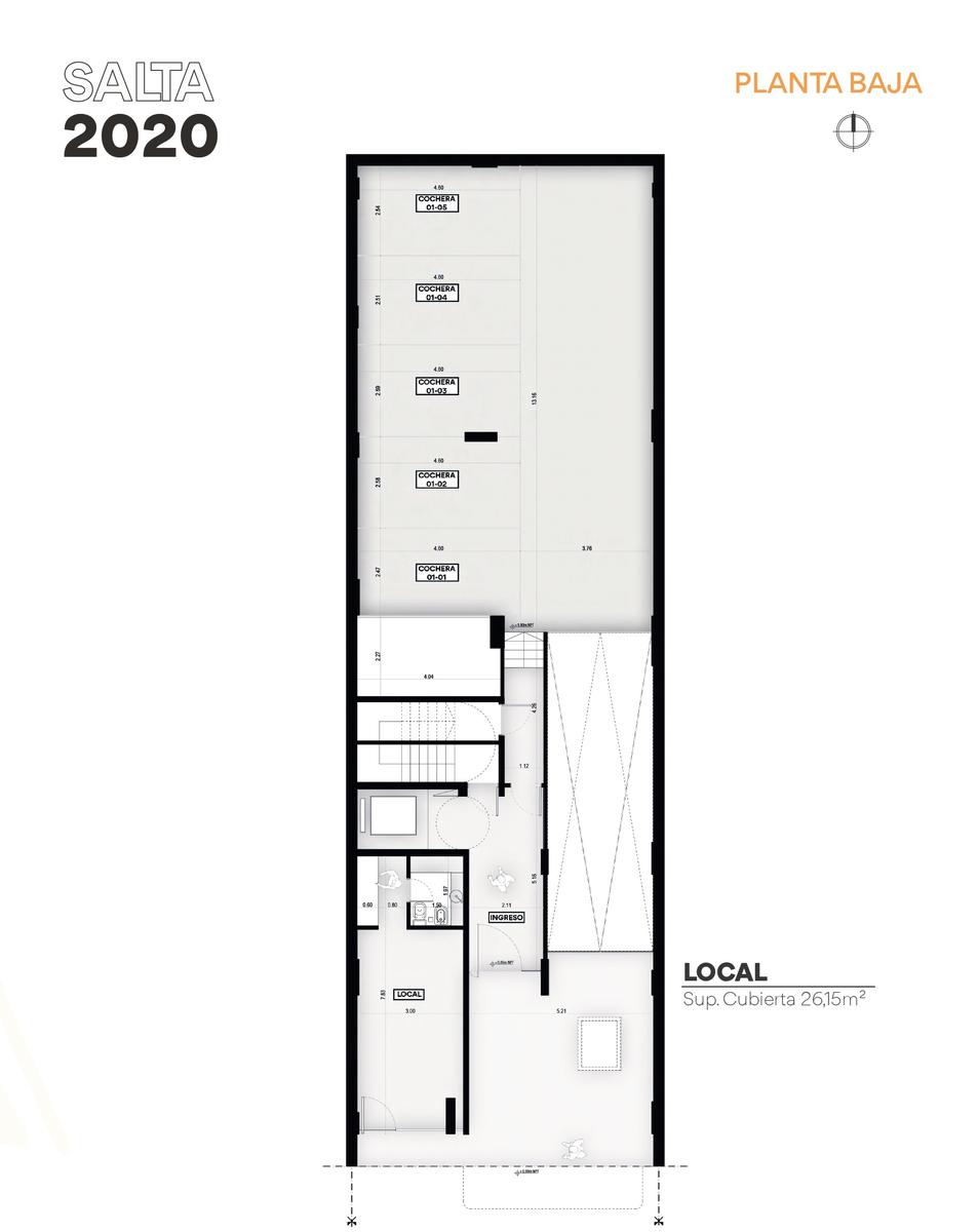 Salta 2020 Piso 8 Departamento A  – 3 Dormitorios Piscina Exclusiva