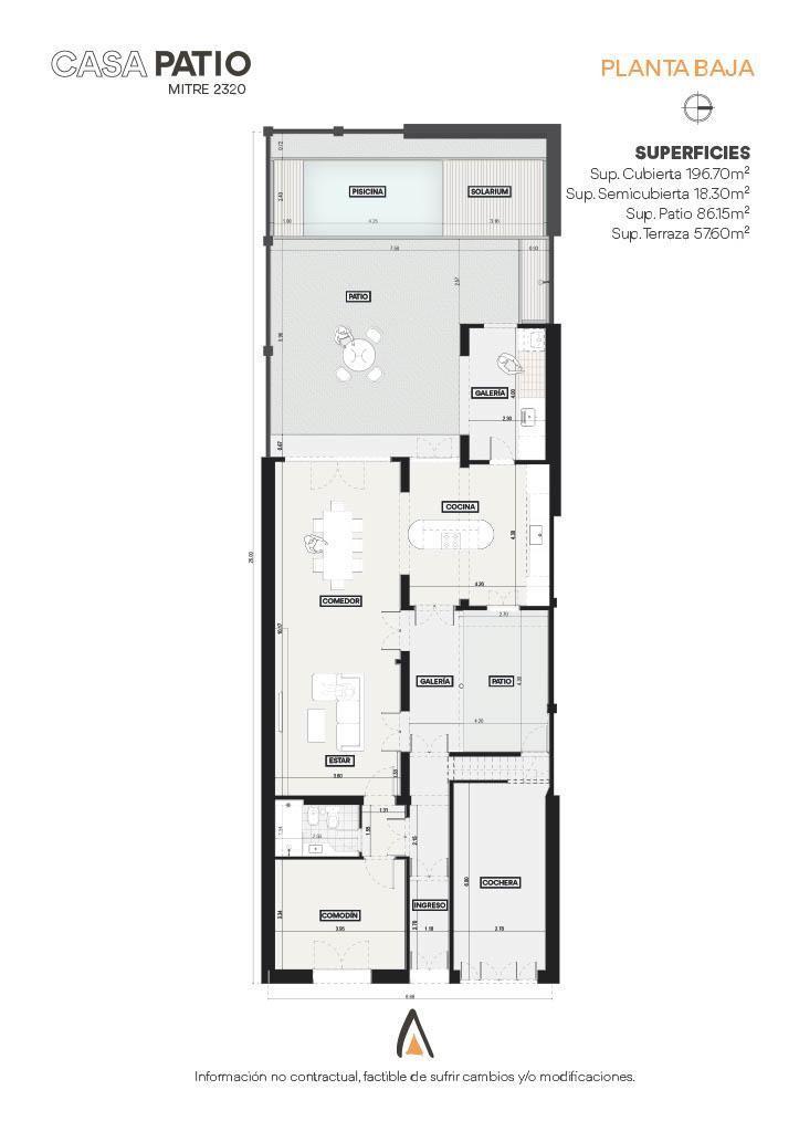 Mitre 2320 – Casa 4 Dormitorios Piscina Cochera