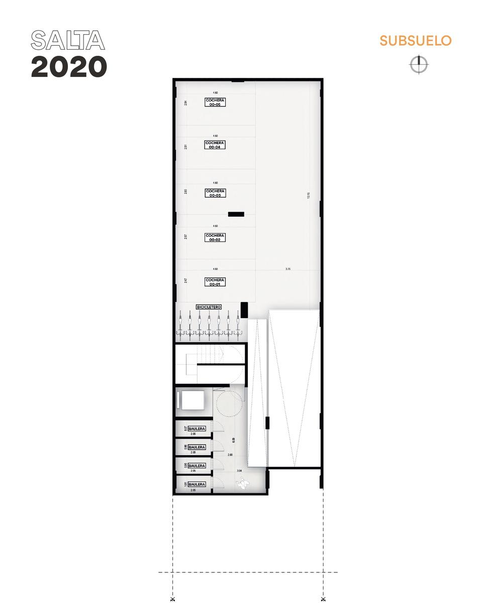 Salta 2020 Piso 1 Departamento B  – 3 Dormitorios Piscina Exclusiva