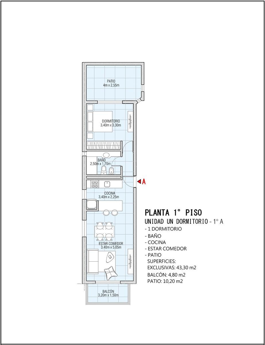 San Luis 2525 – Piso 1 Unidad A