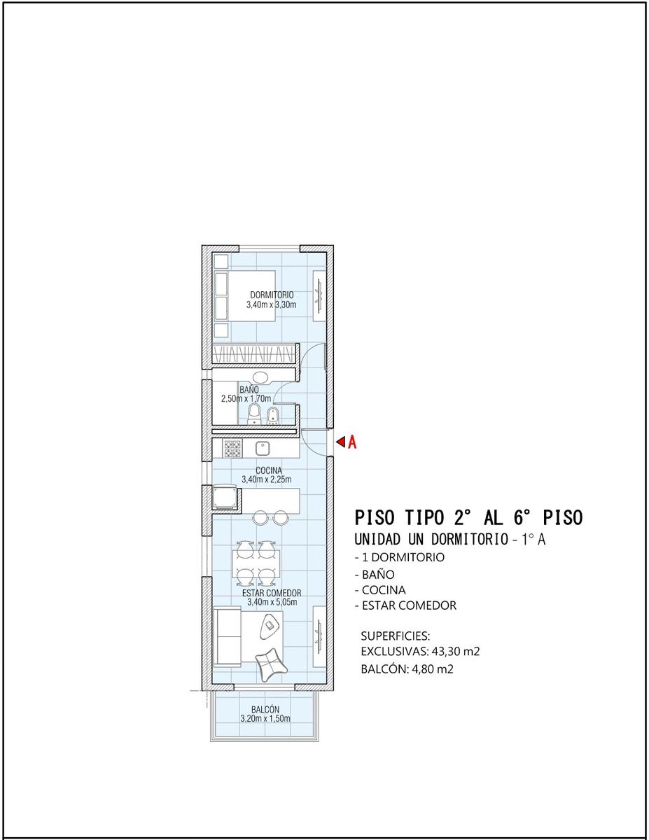 San Luis 2525 – Piso 4 Unidad A