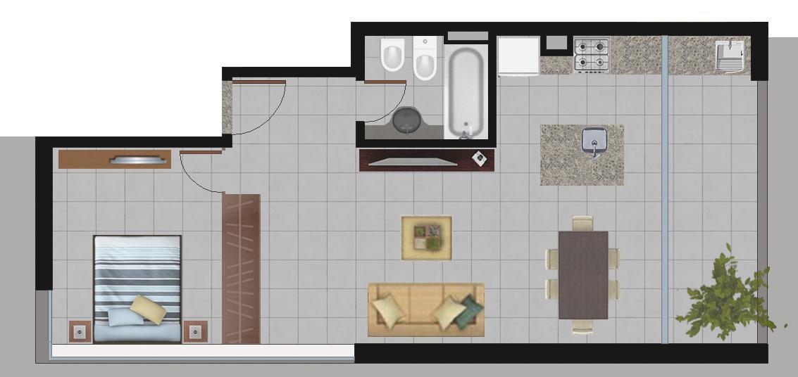 Santa Fe 3053 Piso 2 A – 1 Dormitorio Con Amenities