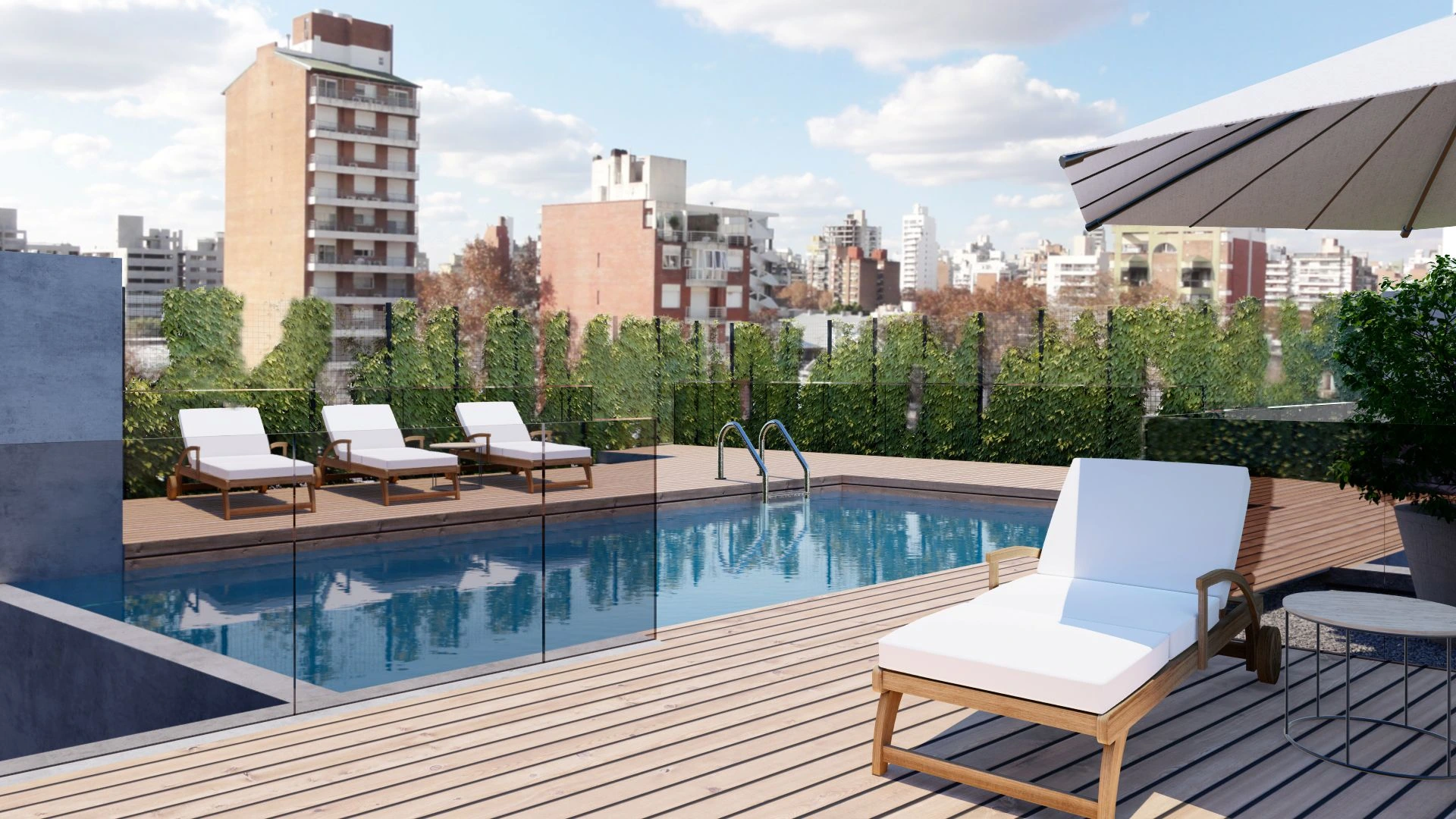 Terraza con pileta