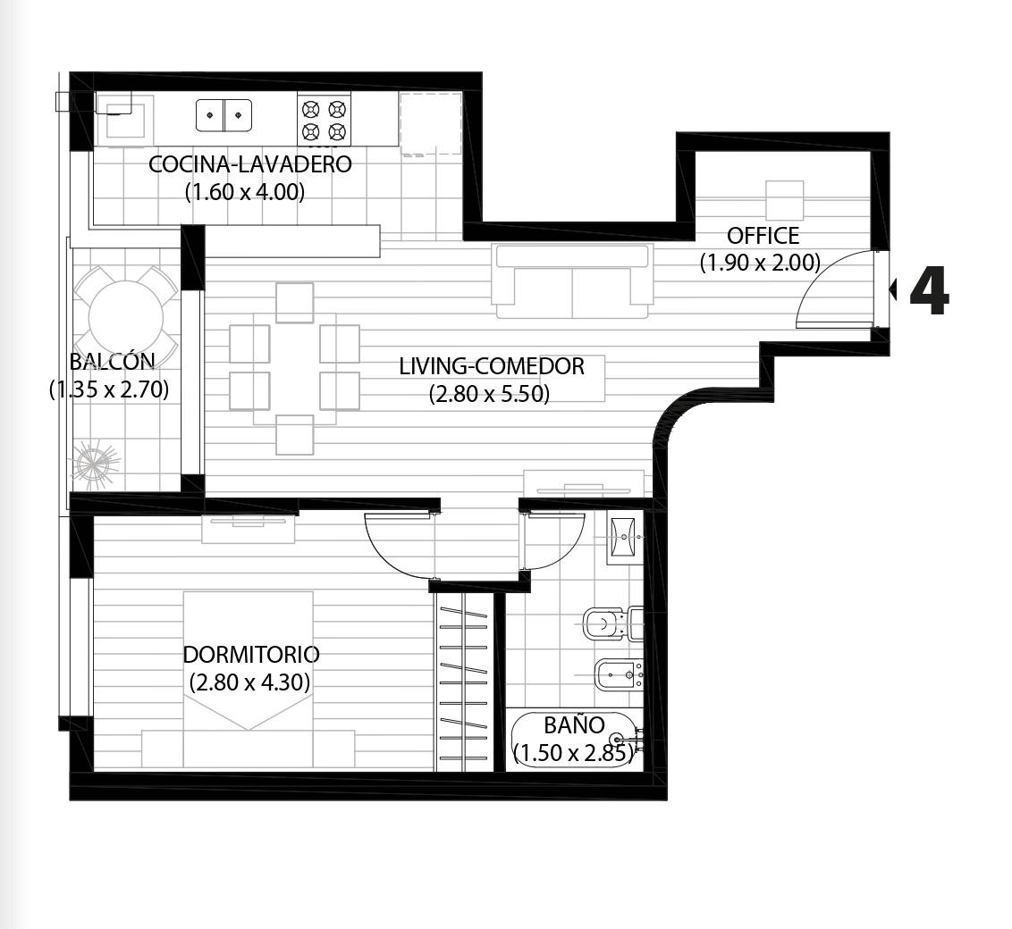 Entre Rios 1930 Piso 3 Departamento 4