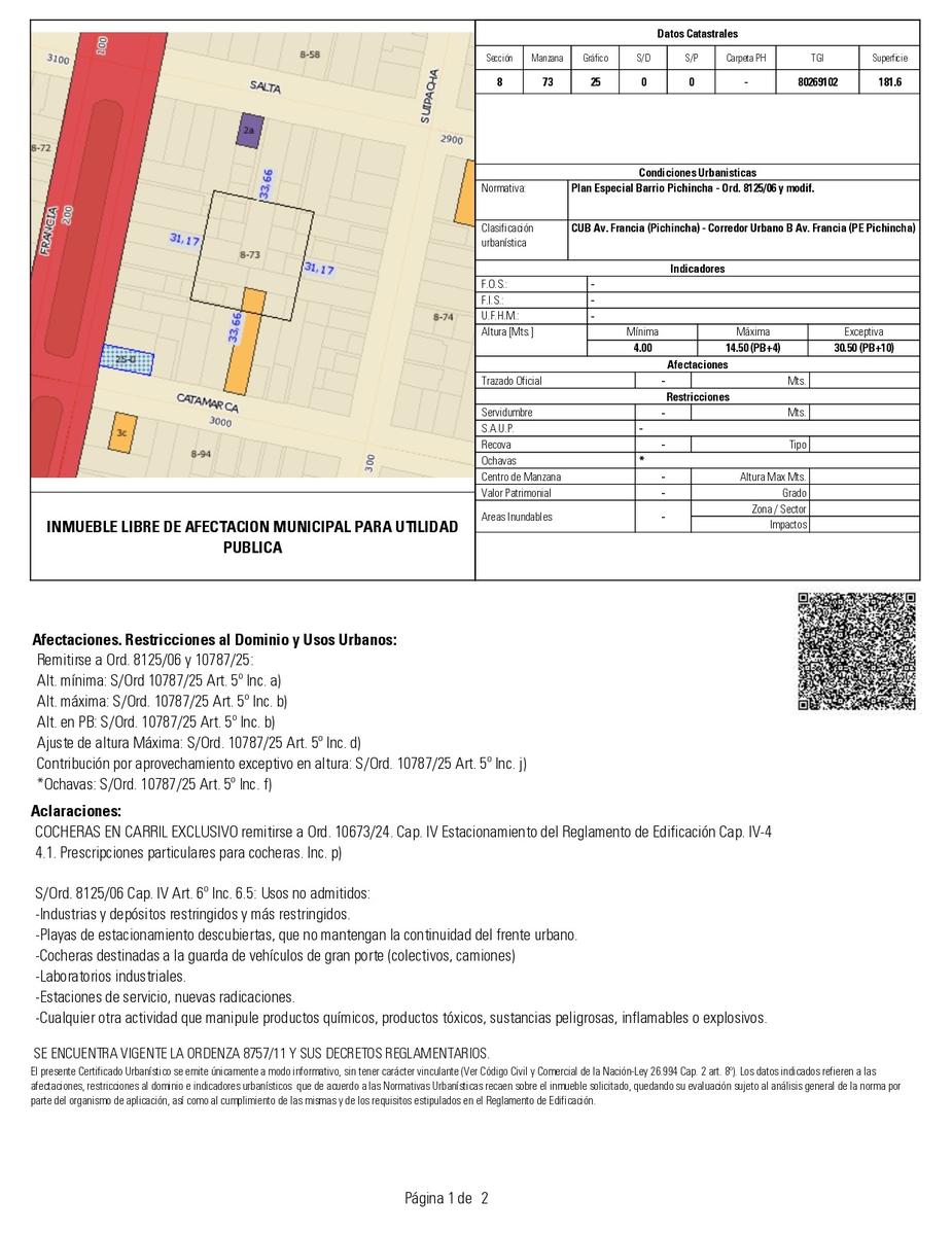 Avenida Francia 297 – Lote Apto Desarrollo